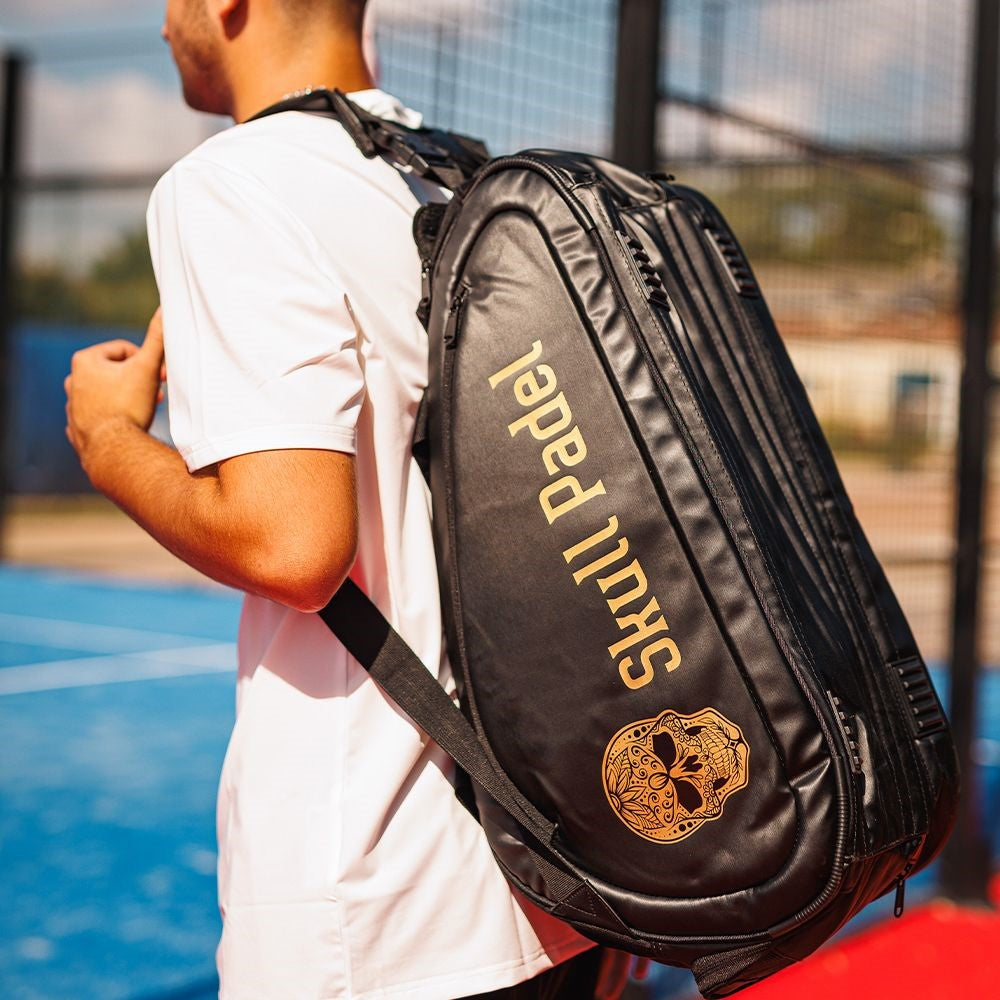 Skull Padel Taske - Sort/Guld