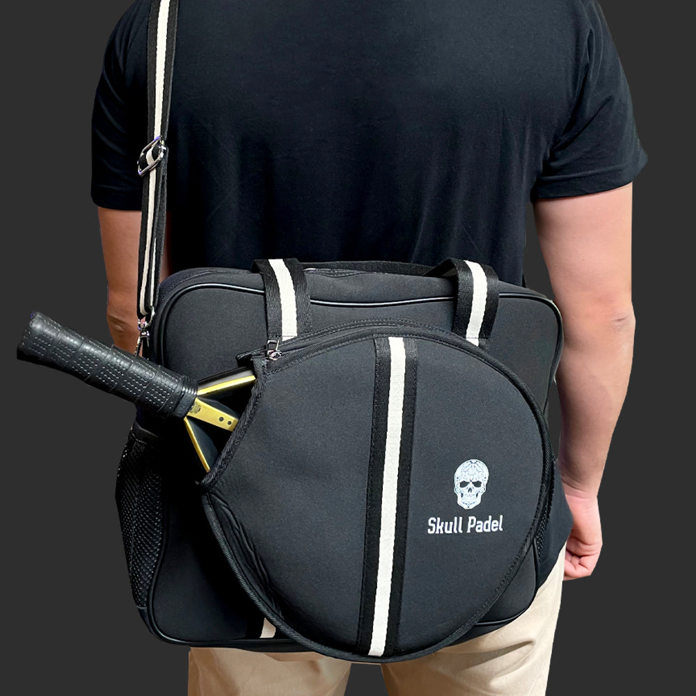 Skull Padel Skuldertaske - Sort/Hvid