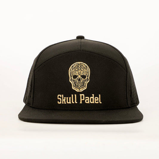 Skull Padel Cap - Sort/Guld