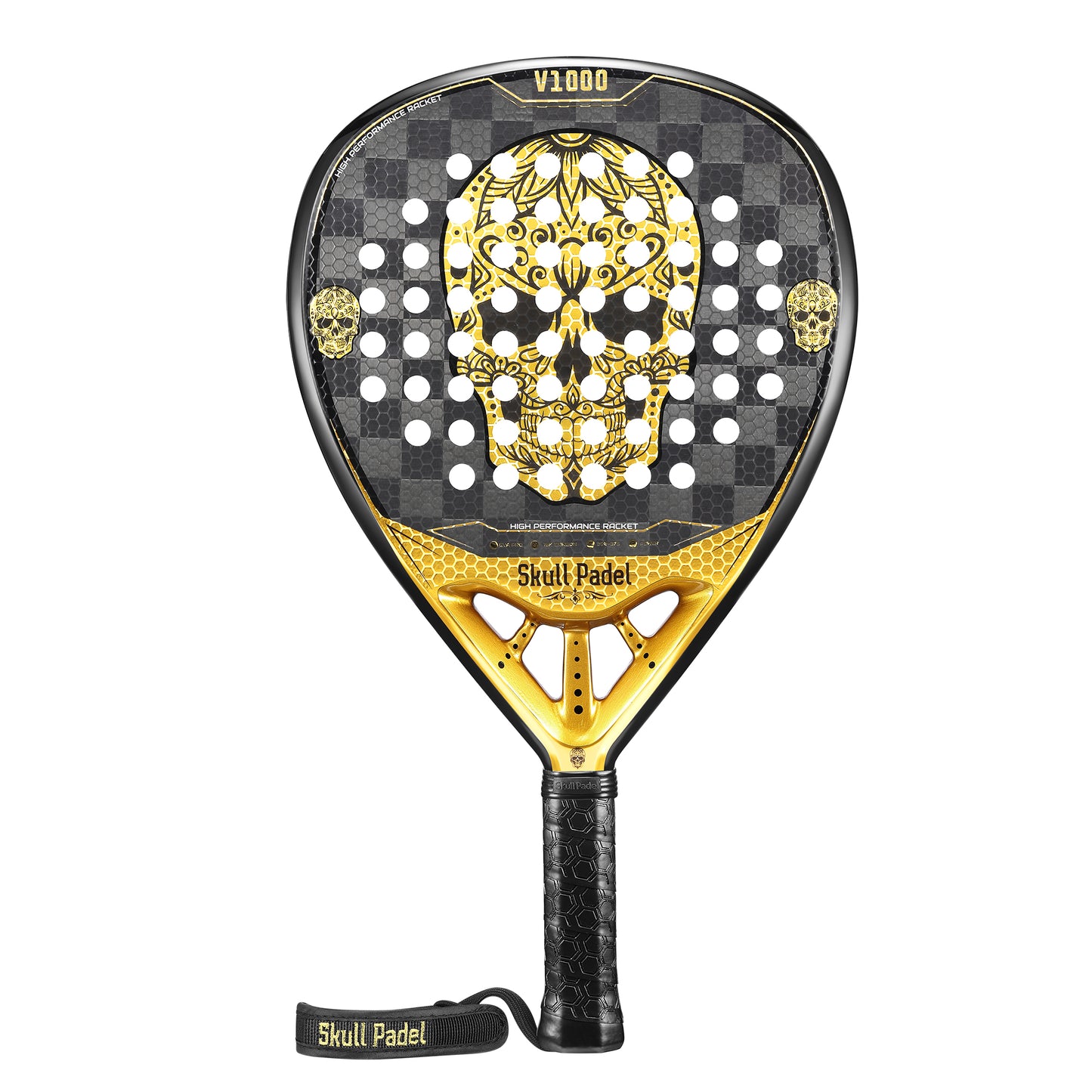 Skull Padel V1000 - Skull Sort/Guld
