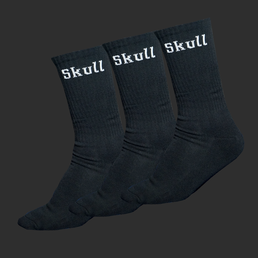 Skull Padel Strømper - 3pak Sort/Hvid